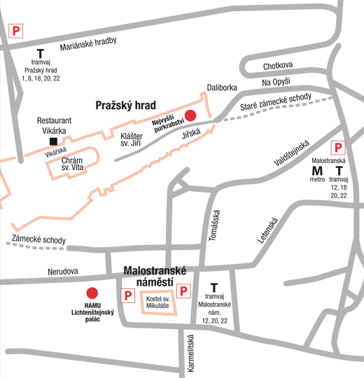 Pražské scény - mapa | Letní shakespearovské slavnosti [ROK], AGENTURA SCHOK, Praha