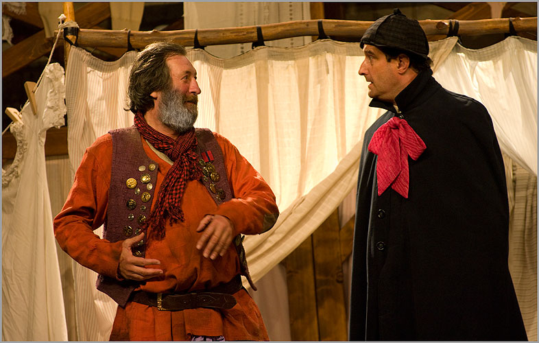 Veselé paničky windsorské, Bolek Polívka (Falstaff), Jaromír Dulava (Brouzdal), photo: Viktor Kronbauer