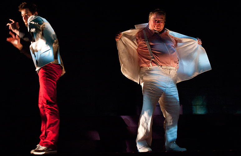 Jan Dolanský (princ Jindřich), Norbert Lichý (Falstaff), foto: Viktor Kronbauer, zdroj: © AGENTURA SCHOK