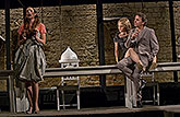 Hana Vagnerová (Hermie), Eva Vrbková (Hippolyta) a David Prachař (Theseus), Sen noci svatojánské 2013, zdroj: © AGENTURA SCHOK, foto: ...